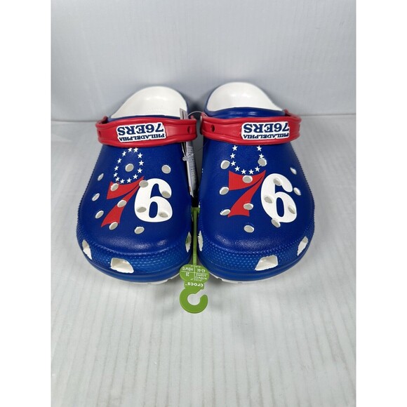 Crocs NBA Philadelphia 76ers Classic Clogs Mens Size 10 208901-100 BRAND NEW - Picture 2 of 7